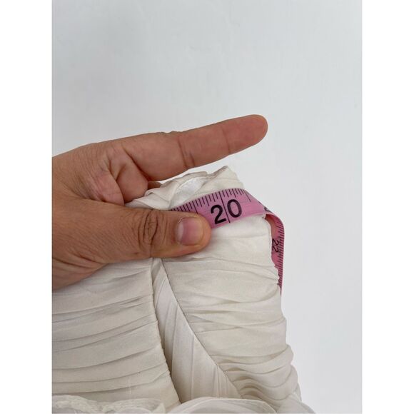 MAC DUGGAL Rosette One Shoulder Tea Length Dress Plus Size 16 - Picture 12 of 12